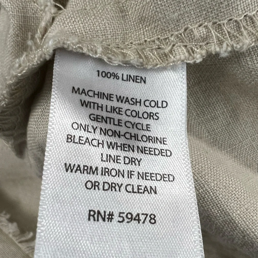 Saint Tropaz West Linen Women's Beige Jacket Size L - Picture 9 of 9